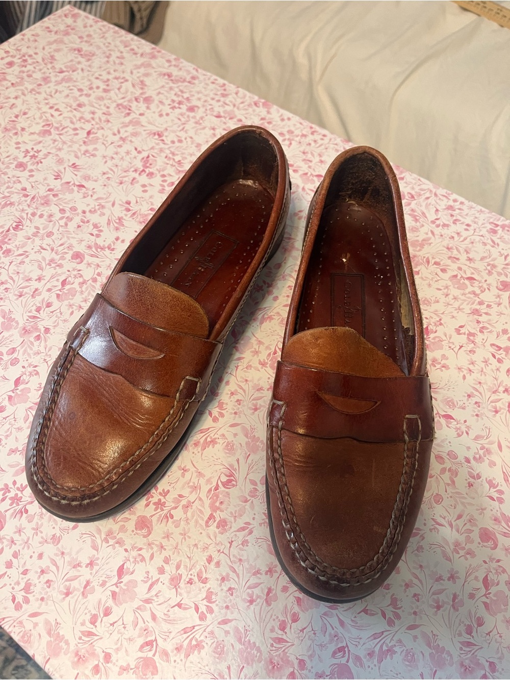 Cole Haan Brown Leather Penny Loafers